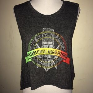Over the limit apparel dark grey L sleeveless